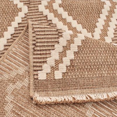 Tapis extérieur - 120x170cm - multicolore - 100% polypropylène résistant aux UV - 1400gr/m² - AURA