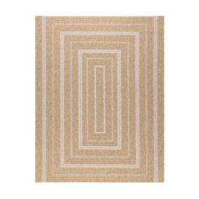 Tapis extérieur - 120x170cm - naturel - 100% polypropylène résistant aux UV - 1400 gr/m2 - TYCIA