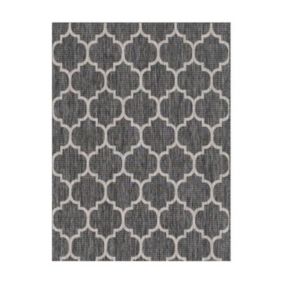 Tapis extérieur - 160x230cm - Anthracite - 100% polypropylène - 192 000pts/m2 - AZUR