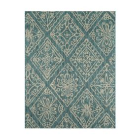 Tapis extérieur - 70x140cm - turquoise - 100% polypropylène résistant aux UV - 800gr/m2 - 192 000 Points/m² - DYPA