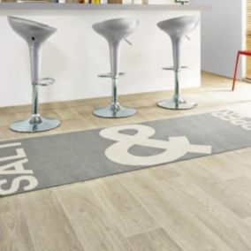 Tapis extérieur 80x200 tissé kilim gris et blanc STALOW 3