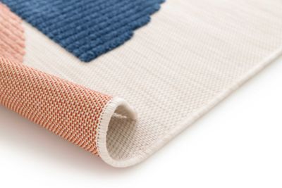Tapis extérieur ATTICGO multicolore rectangulaire géométrique avec relief 80x150 cm MILA