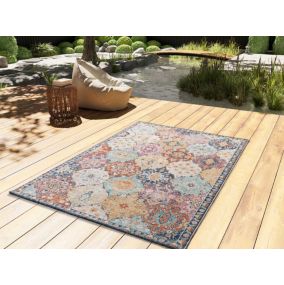Tapis extérieur ATTICGO multicolore rectangulaire vintage 160x230 cm LUNA