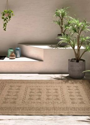 Tapis extérieur ATTICGO naturel rectangulaire classique effet jute 80x150 cm ACRA