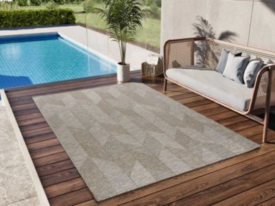 Tapis extérieur ATTICGO naturel rectangulaire ethnique 152x230 cm ORIA