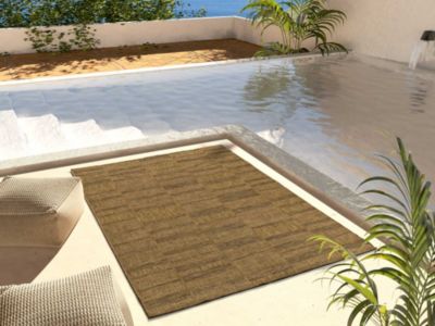 Tapis extérieur ATTICGO naturel rectangulaire géométrique 80x150 cm GUINEA