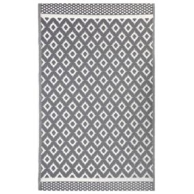 Tapis extérieur au motif géométrique gris 120 x 180 cm THANE