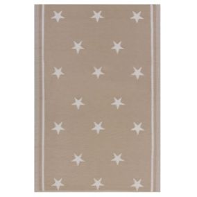 Tapis extérieur au motif étoilé beige 120 x 180 cm LATUR