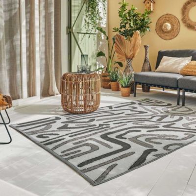 Tapis extérieur en polypropylène Spargi 1741 noir 120x160 cm