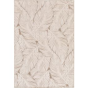 Tapis extérieur et intérieur en relief - Lauria - Crème - 120 x 170 cm