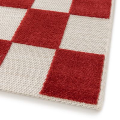Tapis extérieur et intérieur motif damier - Petit Marius - Multicolore - 160 x 230 cm