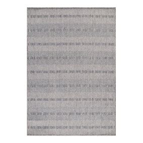 Tapis extérieur et intérieur plat Mykonos 150x80 CM - Gris