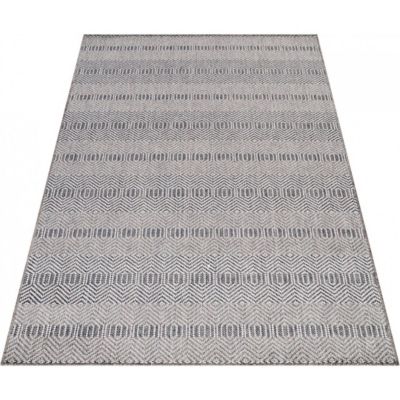 Tapis extérieur et intérieur plat Mykonos 150x80 CM - Gris