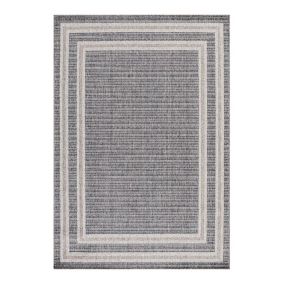 Tapis extérieur et intérieur plat Ruba 150x80 CM - Gris