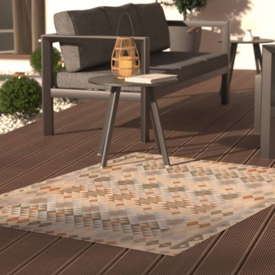 Tapis extérieur/intérieur "Aztek" 120x170cm gris - Atmosphera