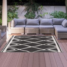 Tapis extérieur, kilim reversible 200x290 EX1 ARI crème