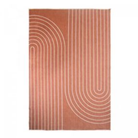 Tapis extérieur, kilim reversible EX1 COUB, Terracota, écru