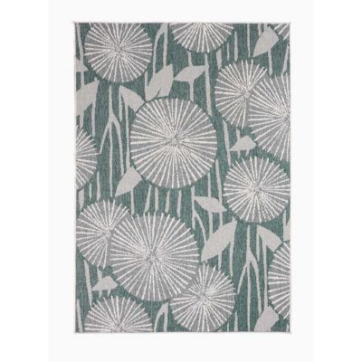 Tapis extérieur, kilim reversible EX1 PARA, vert, crème
