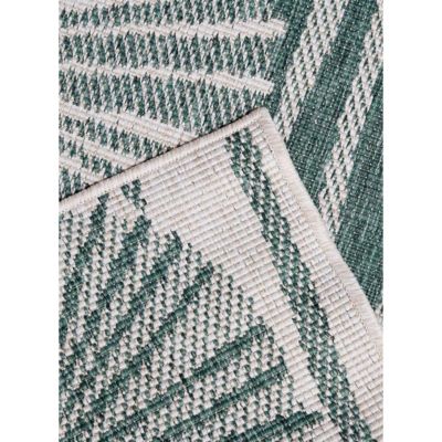 Tapis extérieur, kilim reversible EX1 PARA, vert, crème