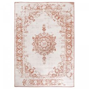 Tapis extérieur, kilim reversible LYN2 AU REVERSIBLE, Terracotta, crème