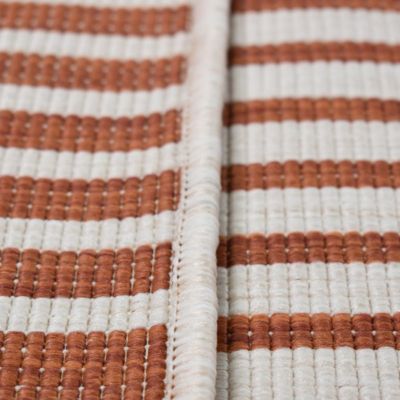 Tapis extérieur, kilim reversible LYN2 BM REVERSIBLE, terracotta, crème