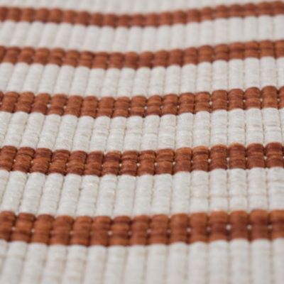 Tapis extérieur, kilim reversible LYN2 BM REVERSIBLE, terracotta, crème