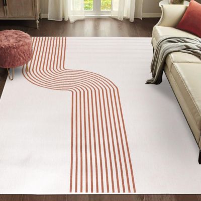 Tapis extérieur, kilim reversible LYN2 BM REVERSIBLE, terracotta, crème
