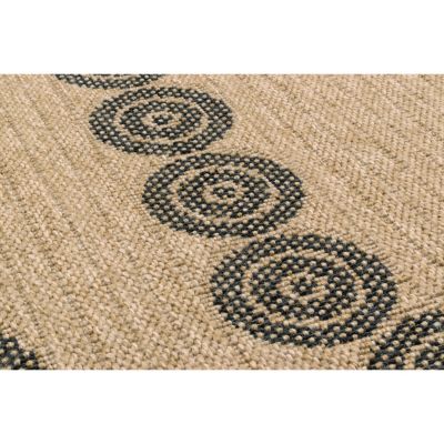 Tapis extérieur rond - 160cm - naturel - 100% polypropylène résistant aux UV - 1400 gr/m² - HOYA