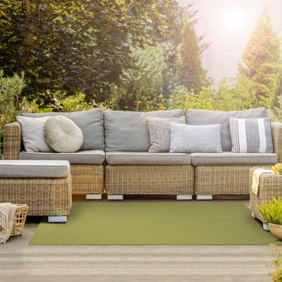 Tapis extérieur terrasse & balcon, résistant aux intempéries, antidérapant, design moderne, Aversa 60 x 400 cm