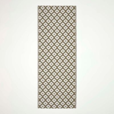 Tapis extérieur terrasse réversible - Tapis de jardin imperméable et résistant UV - May - Gris - 75x200 cm - HOMESCAPES