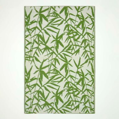 Tapis extérieur terrasse réversible - Tapis de jardin imperméable et résistant UV - Zena - Vert - 120x180 cm - HOMESCAPES