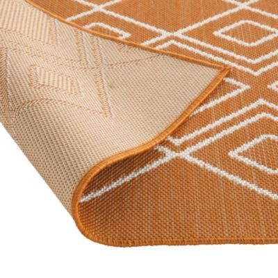 Tapis extérieur Tazaa L.170 x l.120 cm orange