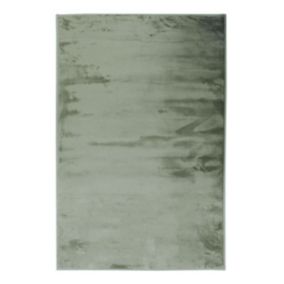 Tapis extra-doux effet velours vert clair 60x90