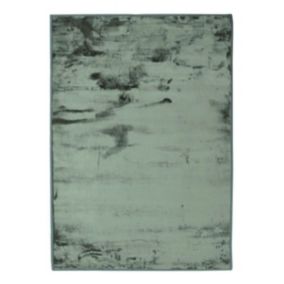 Tapis extra-doux effet velours vert foncé 120x170