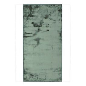 Tapis extra-doux effet velours vert foncé 60x120