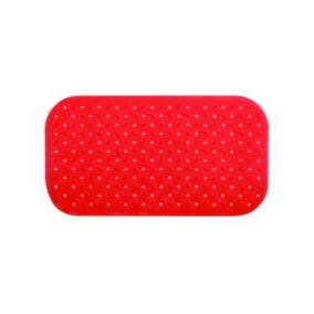 Tapis Fond de baignoire antidérapant Caoutchouc CLASS 36x76cm Rouge MSV