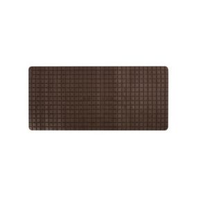 Tapis Fond de baignoire antidérapant Caoutchouc QUADRO 36x76cm Marron chocolat MSV