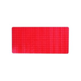 Tapis Fond de baignoire antidérapant Caoutchouc QUADRO 36x76cm Rouge MSV