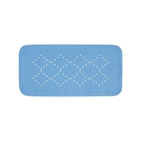 Tapis Fond de baignoire PVC ALASKA 71x36cm Bleu Bermuda Spirella