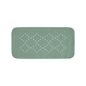 Tapis Fond de baignoire PVC ALASKA 71x36cm Vert Mousse Spirella