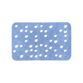 Tapis Fond de baignoire PVC DROPS 35x53cm Bleu Spirella