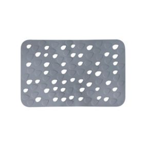 Tapis Fond de baignoire PVC DROPS 35x53cm Gris Spirella