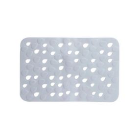 Tapis Fond de baignoire PVC DROPS 53x35cm Gris Spirella