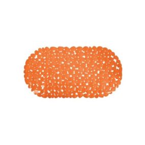 Tapis Fond de baignoire PVC GALETS 35x68cm Orange MSV