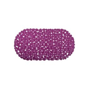 Tapis fond de baignoire PVC GALETS 35x68cm Violet MSV