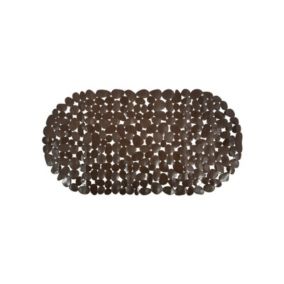 Tapis Fond de baignoire PVC GALETS 39x99cm Chocolat MSV