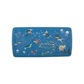 Tapis Fond de baignoire PVC SCUBA DIVER 71x36cm Bleu Spirella