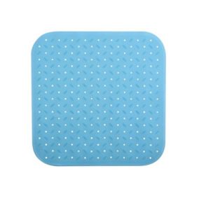 Tapis Fond de douche antidérapant Caoutchouc CLASS 54x54cm Bleu Ciel MSV