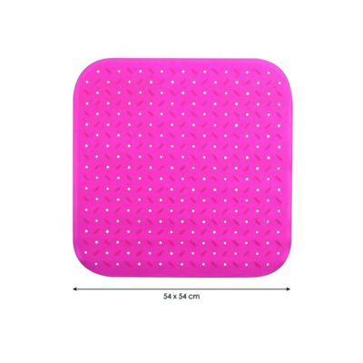 Tapis Fond de douche antidérapant Caoutchouc CLASS 54x54cm Fuschia MSV