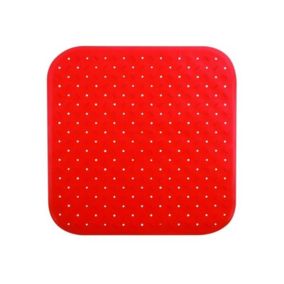 Tapis Fond de douche antidérapant Caoutchouc CLASS 54x54cm Rouge MSV